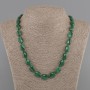 Malachite Necklace Oval 14×10mm±, length 45cm± with clasp