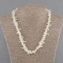 Coral Bead Needle-Crumb Necklace 8-17×1-3, 5mm ±, length 45cm ± with clasp