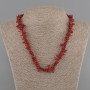 Coral bead clear needle 6-11×1-3mm+-, length 45cm+- with clasp
