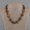 Tiger’s Eye Drop Necklace with Aventurine Night Cairo Bead 6mm+-, length 45cm+- with clasp
