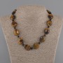 Tiger’s Eye Drop Necklace with Aventurine Night Cairo Bead 6mm+-, length 45cm+- with clasp