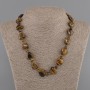 Tiger's Eye Heart Necklace 15mm+/- Bead 6mm+/-, length 45cm+/- with clasp