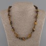 Tiger's Eye Bead Necklace 20×10mm grain ±6.5mm beads, 50cm length with clasp