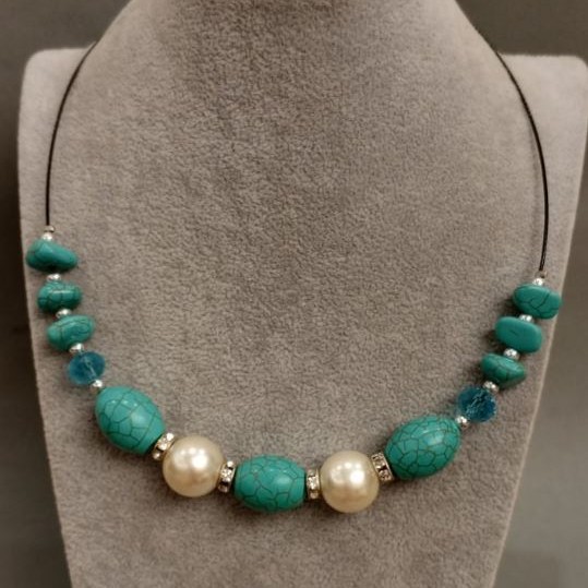 Majaorka Turquoise Necklace, 46 cm length+
