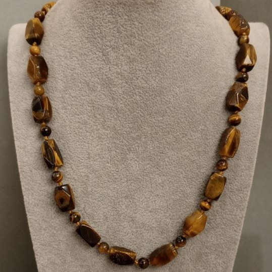 Clearance! Tiger's Eye Necklace, 50 cm+ length