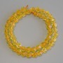 Citrine Beads facet-cut, 8x7 mm, 5mm+- diameter, 37 cm+- on thread