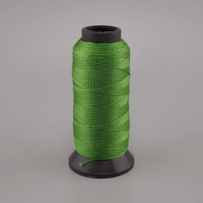 Green colour nylon thread 0.9 mm diameter for crafts 300 m