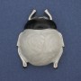 Brooch Pendant Beetle Enamelled Silver-Tone Metal 55x43mm+