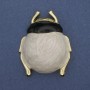 Brooch Pendant Beetle enamelled golden metal 55×43mm+