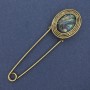 Brooch pin with Chrysotile? Wait: häliótis is Halos...