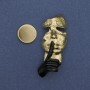Magnetic Brooch Accent Face gold-tone metal 53×23mm+