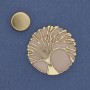 Magnetic Brooch Accent Enamel in Golden Metal 41mm+