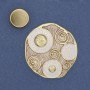 Magnetic Brooch Accent Gold-tone Enamel 45mm+