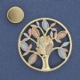 Magnetic Brooch Accent Enamel Gold-Tone Metal 50mm+