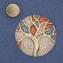 Magnetic Brooch Accent enamelled gold-tone metal 50mm+