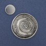 Magnetic Brooch Accent Silvered Metal 41mm+