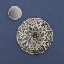 Magnetic Brooch Accent Silver Metal 41mm+