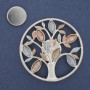 Magnetic Brooch Accent Silver Metal with Enamel 50mm+