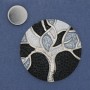 Magnetic Brooch Accent Silver-Coloured Enamel 48mm+