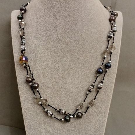 Assorted Stone Necklace, length 92cm+