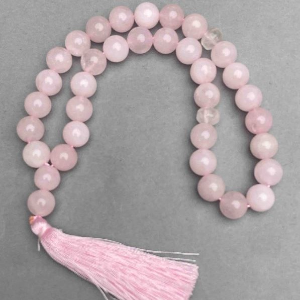 Rosé Quartz Prayer Beads 33 Beads, 10mm Diameter