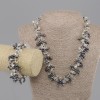 Set of freshwater pearls and Czech crystal necklace, length 49cm± bracelet, length 19cm± on clasp