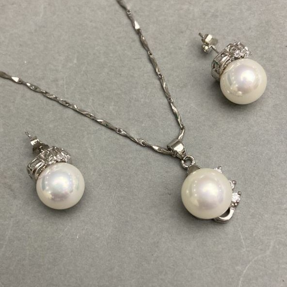 Pendant and Stud Earrings Set Mallorca 40cm+- Necklace