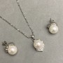 Necklace and Earrings Set Mallorca Pearls 40cm+ and Stud Earrings