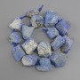 Lapis lazuli beads unpolished stone, diameter 23-33×18-34mm± on thread, length 41cm+