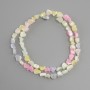 Mother-of-P pearl Teardrop Beads, diameter 5–7×4–6 mm ±, thread length 39 cm ±