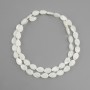 Mother-of-P Pearl Leaf Beads, 9×6mm, +/- 40cm length thread