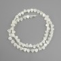 Mother-of-pearl Heart Beads, 6x6.5 mm, 5mm±, thread length 40cm±