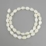 Mother-of-Pearl Leaf Beads, 12x8mm diameter, 41cm length on thread