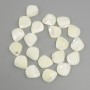 Mother-of-Pearl Shell Beads, 20x18mm, ±, 41cm long on thread