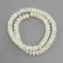 Mother-of-Pearl Rondelle Beads, diameter 8x5mm ±, length 38cm ± on a fishing line