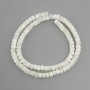 Mother-of-Pearl Rondelle Beads, 6×4 mm diameter, 40 cm length on thread
