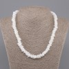 Unprocessed mother-of-pearl flake necklace, Skarfka shell, diameter 8-12×1, 5-2mm+-, length 45cm+- with clasp