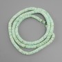 Unprocessed mother-of-pearl Scarbarca (Scalpel) rondelle beads, diameter 6x1.5-3mm, length 61cm on thread