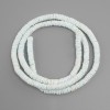 Unrefined Scarcarack shell beads - Scararka rondelle, diameter 6x1.5-2mm, length 61cm on thread