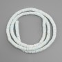 Unrefined Scarcarack shell beads - Scararka rondelle, diameter 6x1.5-2mm, length 61cm on thread