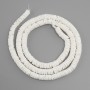 Unpolished shell beads Scarface scallop rondelle, 7x1.5-2mm diameter, length 61cm on thread