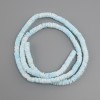 Unpolished Scarab shell rondelle beads, diameter 6.5-7×1.5-2mm, length 61cm, on fishing line