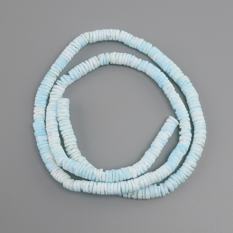 Unpolished Scarab shell rondelle beads, diameter 6.5-7×1.5-2mm, length 61cm, on fishing line