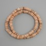 Mother-of-Pewter Shell Beads Scarface Rondelle, diameter 6.5×1.5–2mm, length 39cm on Fishing Line