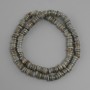Shell Beads Scarabaca Scarab rondelle 5–6 mm, 38 cm on fishing line