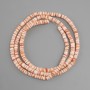 Shell Beads Scarfaak Rondelle, 4×1.5–3.5 mm, length 60 cm on thread
