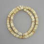 Conch Scarab Shell Rondelle Beads, 6-6.5x1.5-2mm, 39cm +/- length on fishing line