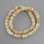 Beads from Haliotis shell rondelle, diameter 8 mm, 5–9×1.5–2 mm ±, length 39 cm ± on a string