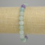Fluorite Smooth Bead Bracelet, 8mm diameter ±, 18cm length ±, stretch