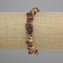 Jasper Mushite (Mookaite) Pebble Bracelet, 6-10×2-5mm chips, length 18cm, elastic